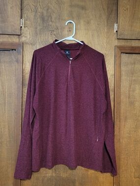 Kyodan Men’s Half-Zip Pullover Sweater - Burgundy Heather